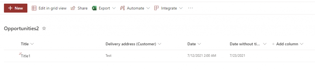 Result of Date Column without TIme