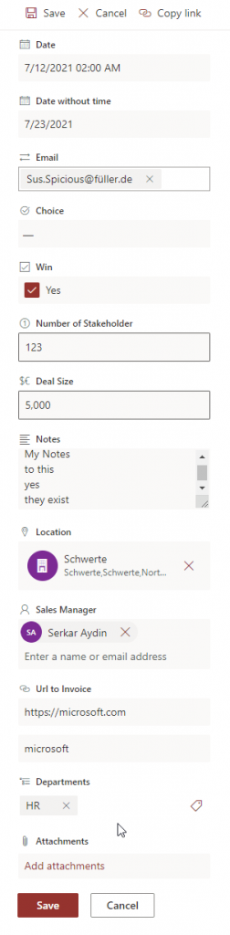 result of managed metadata column