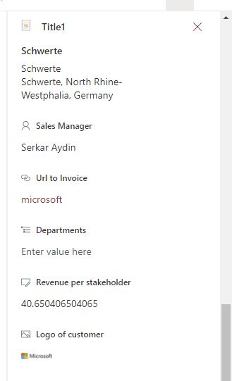 Result of image column