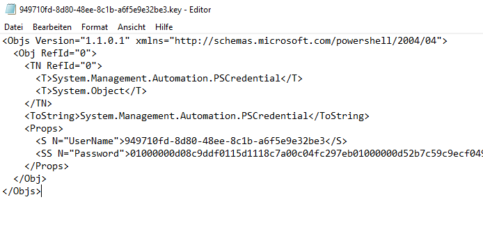 PowerShell credential object