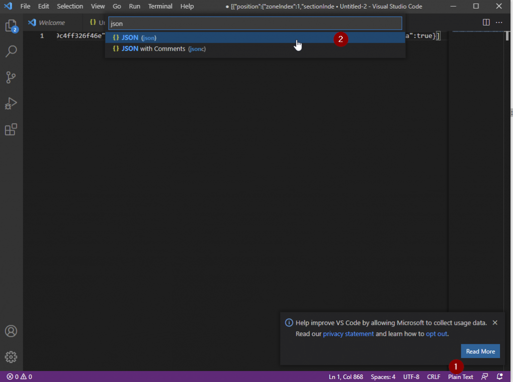 visual studio code changing language