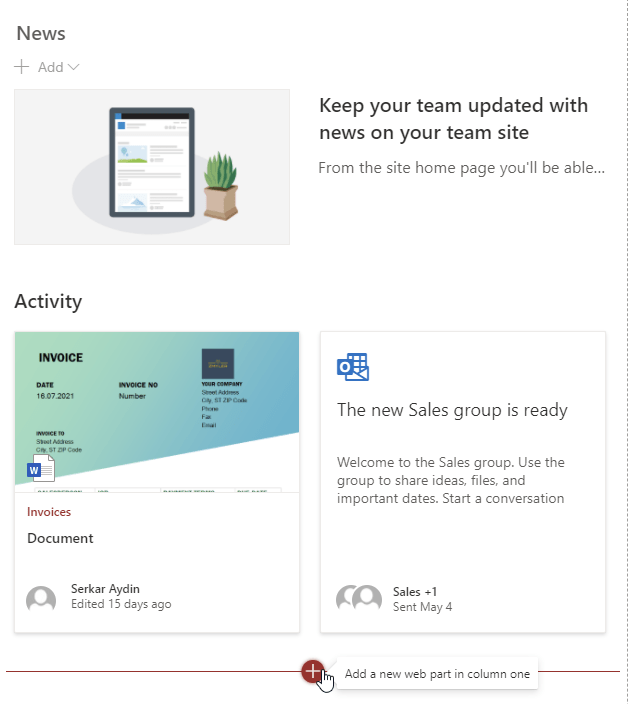Add webpart to homepage